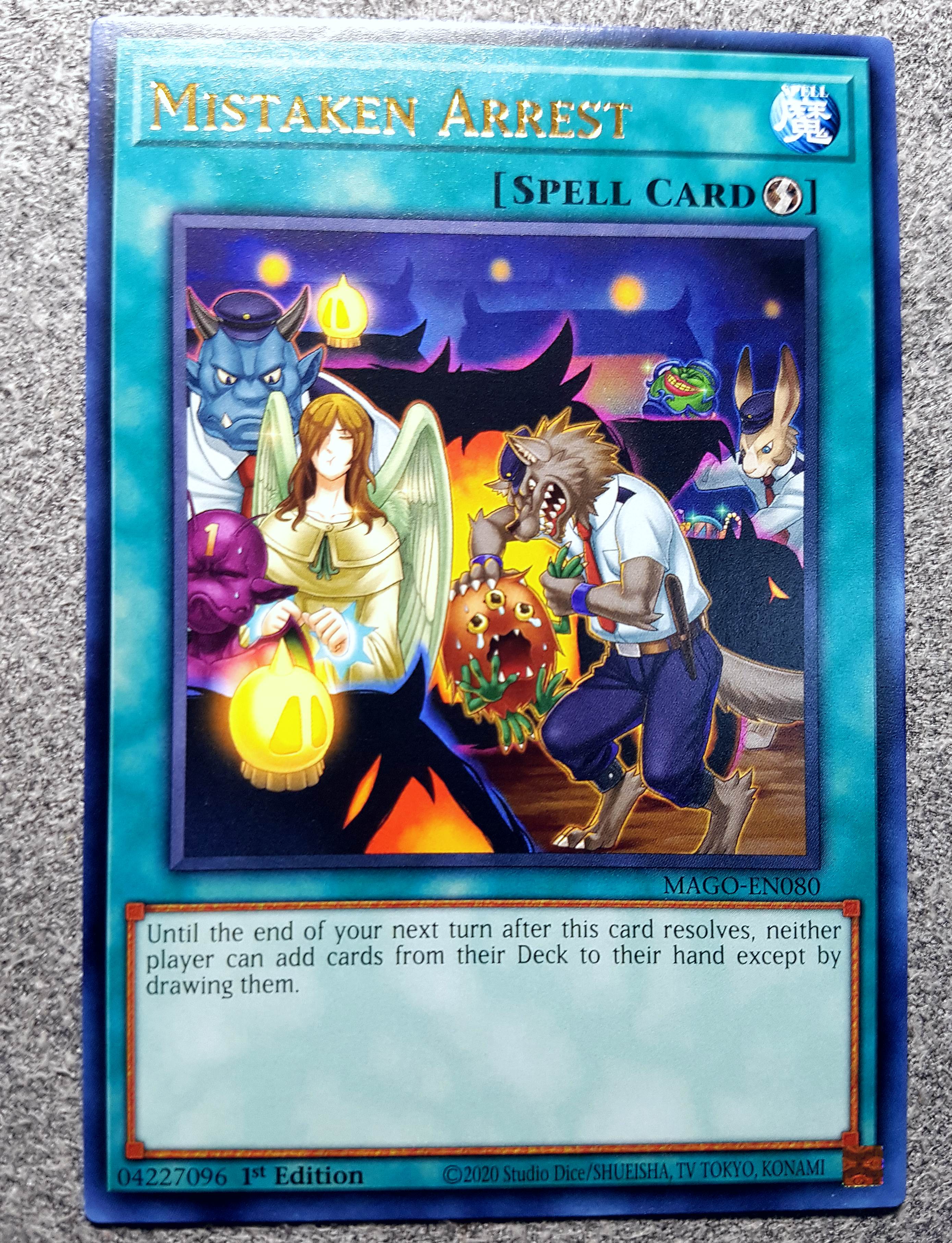 游戏王 美英一刷   MAGO-EN080 金字R 误捕 Y3A