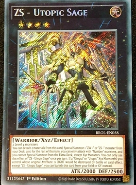 游戏王美英一刷  BROL-EN058 SCR 异热同心从者-希望贤者 H8B pf3