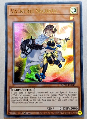 游戏王 美英一刷 MP20-EN043 UR 女武神六女 H6A