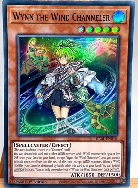 游戏王 美英一刷RA01-EN018 SR 风灵媒师 薇茵 X2A BI1 妹卡