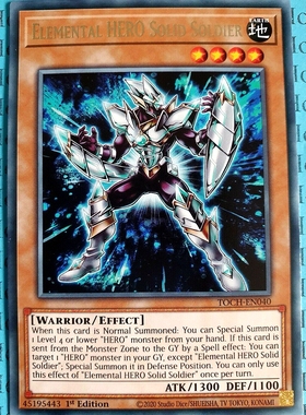 游戏王 美英一刷 TOCH-EN040  R 元素英雄 固态侠 E5B S4B TV3