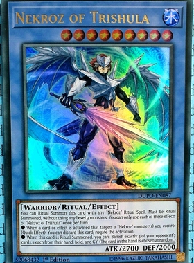 游戏王 美英一刷  DUPO-EN087 UR 三叉龙之影灵衣 H3B