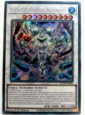 游戏王美英一刷BLTR-EN090 SCR 冰水啼 霓石精·海神FK冰水啼