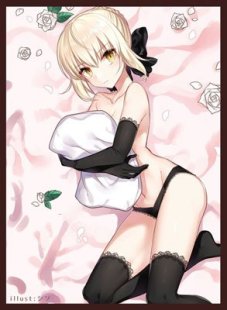 游戏王动漫妹套 FATE FGO 黑 SABER 内衣 限定 卡套牌套 5C2