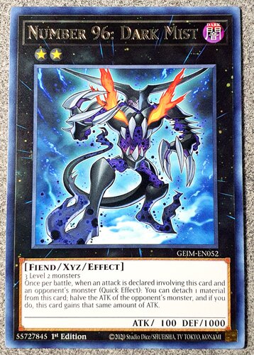 游戏王 美英一刷 GEIM-EN052 R No.96 黑雾  K1B