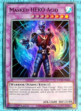 游戏王 美英非刷  TOCH-EN045 SR 假面英雄 酸水  K7AK8A