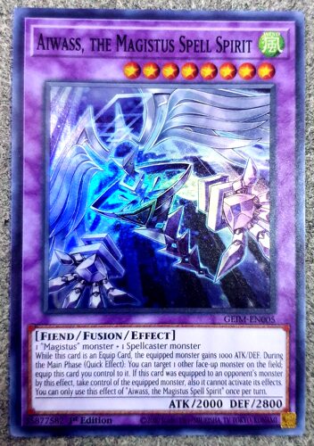 游戏王 美英一刷  GEIM-EN005 SR 法典之守护者 艾华斯  K6B