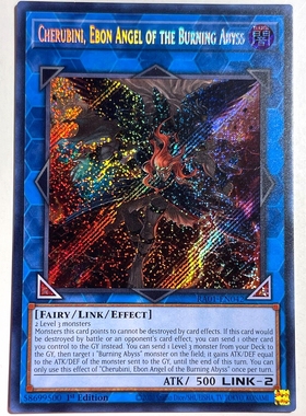 游戏王美英一刷RA01-EN042 SC 彼岸的黑天使 基路伯 凯鲁比尼 G4A