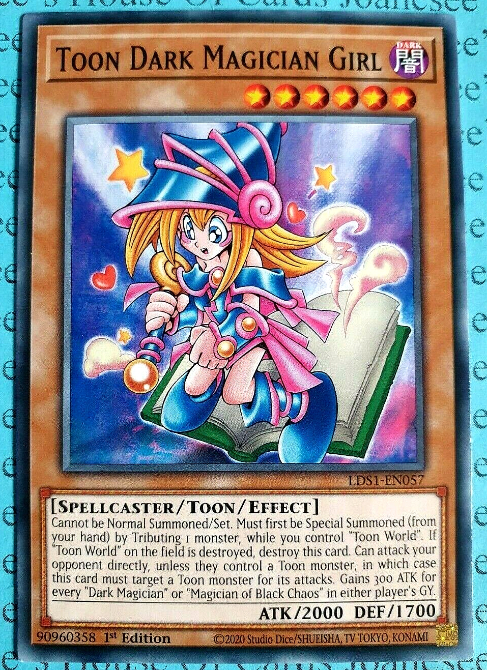 游戏王 美英一刷  LDS1-EN057 N 卡通黑魔导少女  G6A L9B