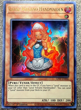 游戏王 美英一刷  GFTP-EN046 UR   熔岩炎火山的侍女  G2A