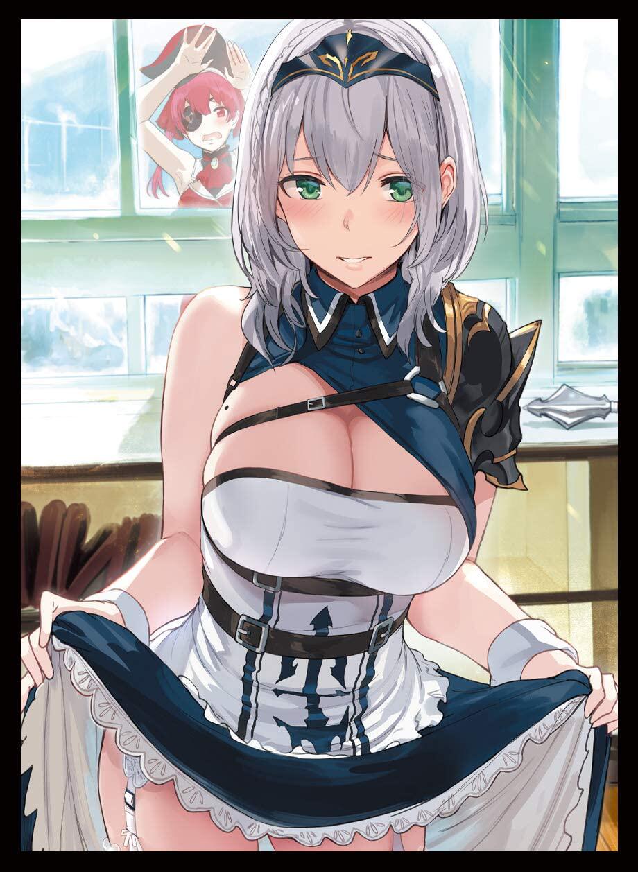 游戏王动漫妹套vtb hololive 白银诺艾尔 团长 限定卡套 牌套 fw1