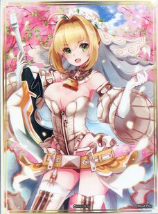 游戏王动漫妹套FATE FGO SBER 尼禄 花嫁 婚纱 C91限定卡牌套2CL