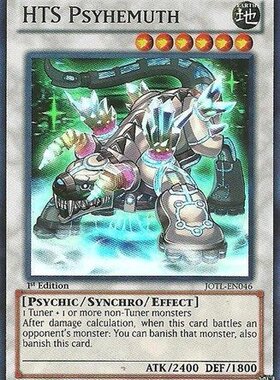 游戏王美英一刷 JOTL-EN046  SR 面闪 超念导体 比蒙巨兽 98新AL1