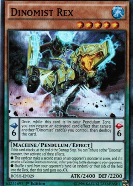 游戏王 美英一刷 BOSH-EN029(SR)雾动机龙·霸王龙 9R1