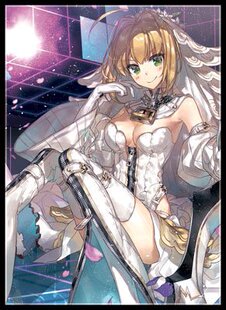 游戏王动漫妹套 FATE FGO SABER 尼禄 花嫁 会场限定 卡套牌套2CL