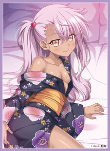 动漫妹套 魔法少女伊利亚 小黑 和服 C92会场限定 卡通 牌套  4B2