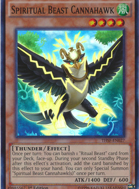 游戏王 美英一刷THSF-EN027  SR  精灵兽 雷鹰  B3C