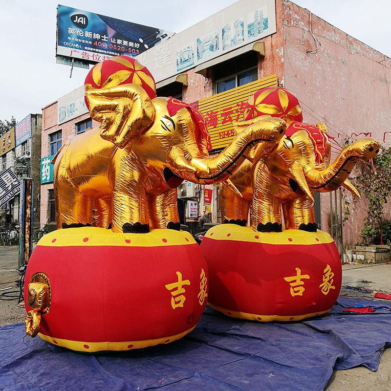 新年吉象婚庆道具金狮拱门气模