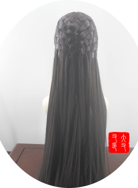 古剑奇谭三COS定做古剑女主云无月假发古风造型机织手钩美人尖
