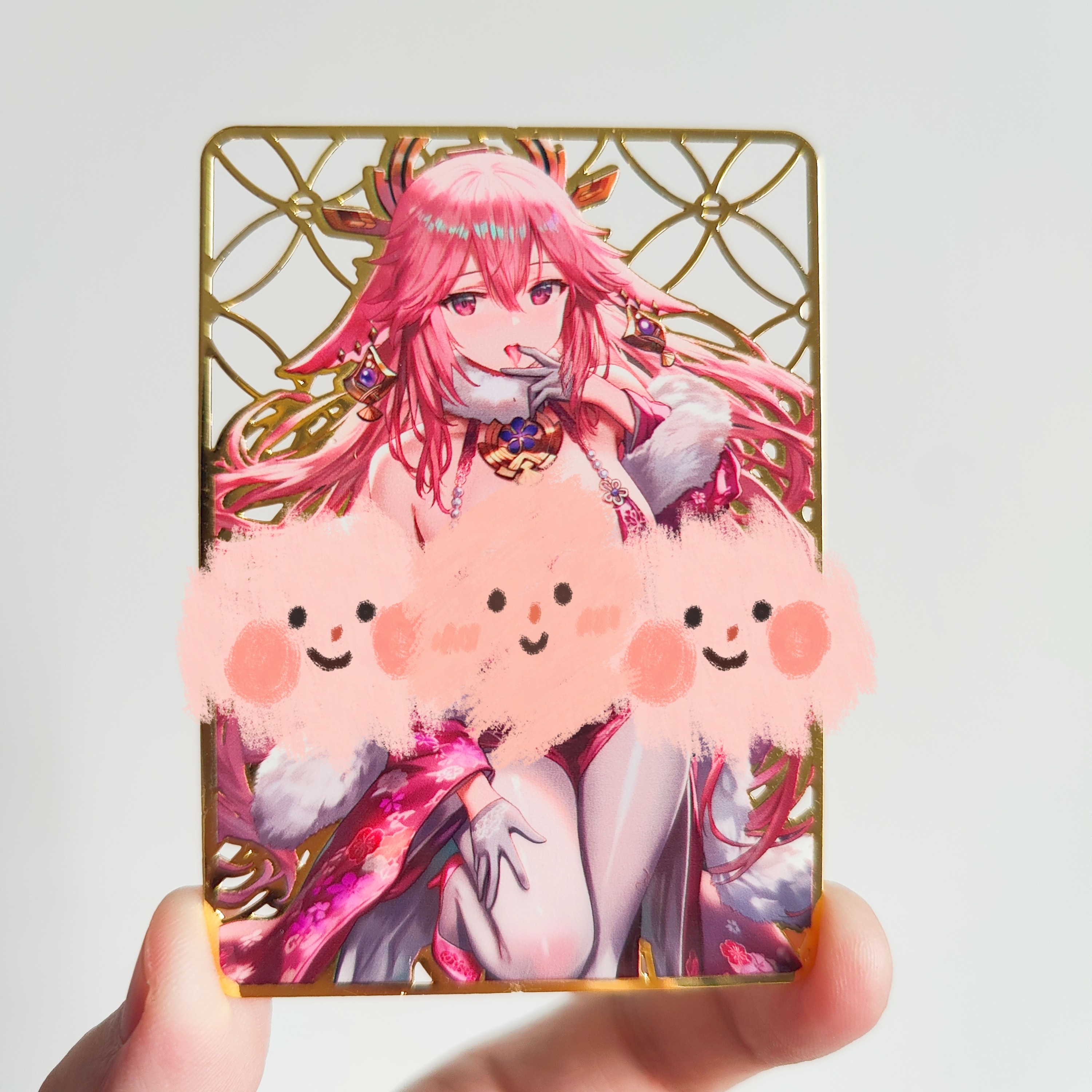 原神卡牌盲盒 同人金属卡 雷电将军 八重神子 性感 创意小礼品