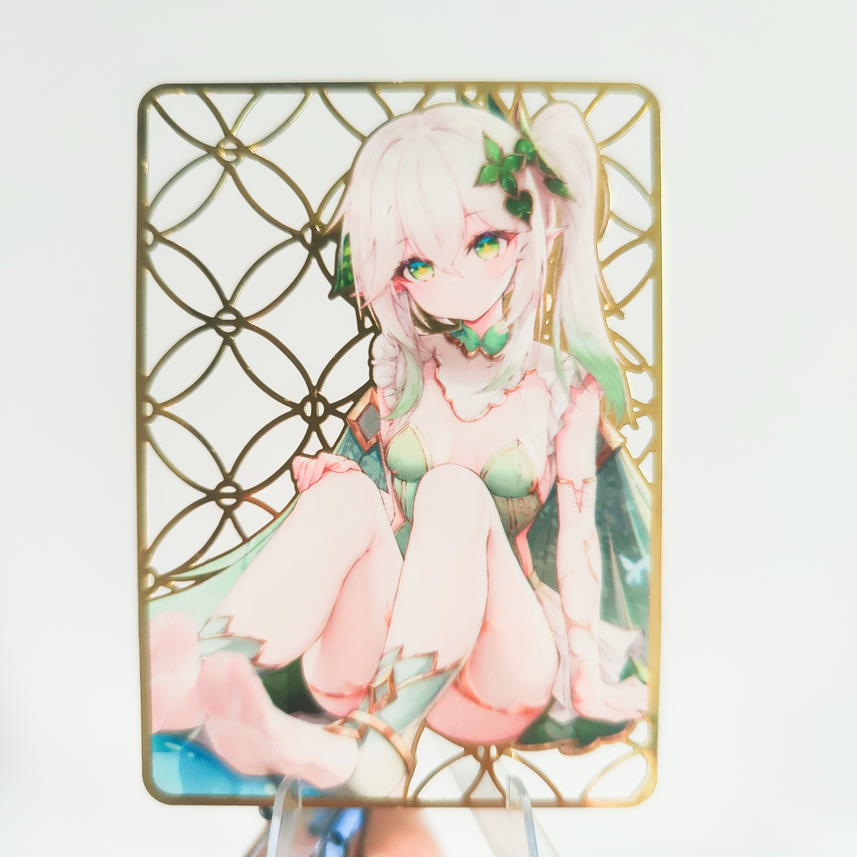 原神 纳西妲 镂空金属卡 同人金属书签 创意小礼品 送人 diy