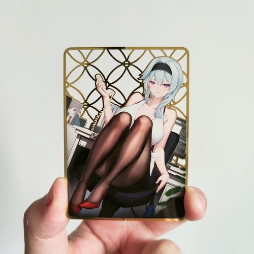 原神周边 同人金属卡 ol系列 优菈 申鹤  同人金属书签 性感女神