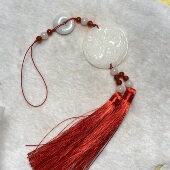 多种阿富汗白玉时来运转龙凤流苏车挂包挂配饰蝴蝶汉服古风腰佩穗