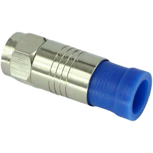 防水挤压式F头/全铜/有线机顶盒接头75-5 RG6英制F头二四通用