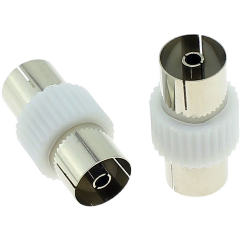 铜竹节有线电视线母对母转接头 电视线延长母转母 RF 9.5TV母插头