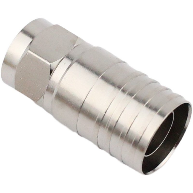 有线电视英制冷压F头 RG11冷压接头 全铜电视75-7双管压接F头2P