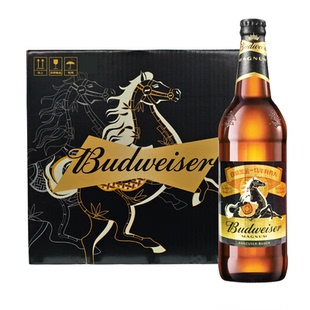 12瓶Budweiser尊享版 大师高浓度精酿 百威黑金马年600ml 春节版