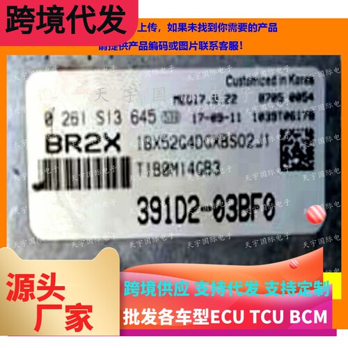 适用现代发动机电脑ECU 391D2-03BF0 BR2X MEG17.9.22 0261S13645