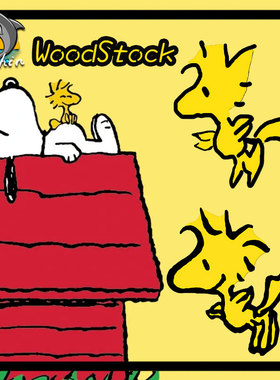 WoodStock糊涂塌客史努比摩托电动车装饰贴纸汽车贴纸划痕遮挡