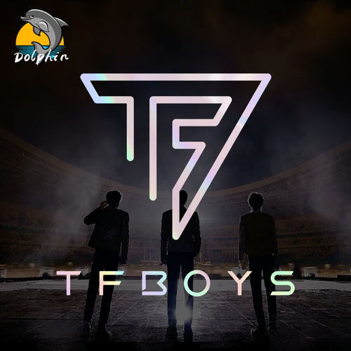 tfboy四叶草粉丝应援标志反光车贴电动摩托车身后窗玻璃装饰贴纸
