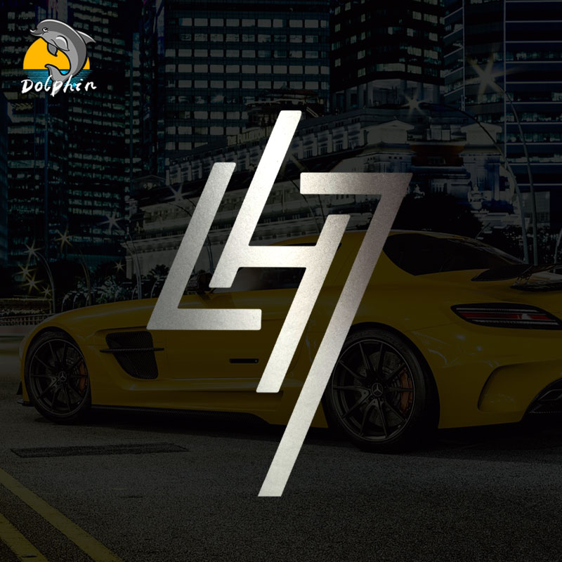 LH鹿晗标志演唱会应援logo反光车贴电动摩托车身后窗玻璃装饰贴纸