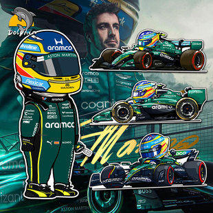 2026F1阿斯顿马丁14号阿隆索头哥Nando本田RA626H反光车贴装饰贴