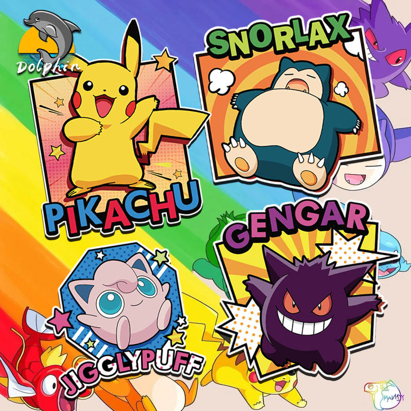 精灵宝可梦神奇宝贝小精灵们防水防晒反光汽车贴纸玻璃贴装饰贴