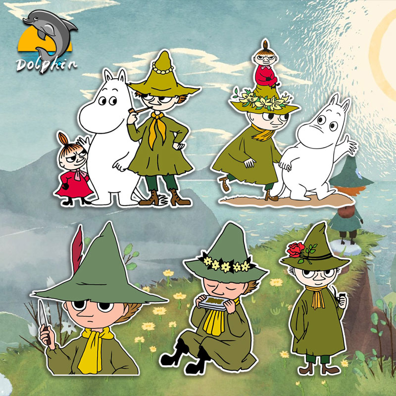 姆明小肥肥Moomin史力奇亚美反光车贴电动摩托车身后窗玻璃装饰贴