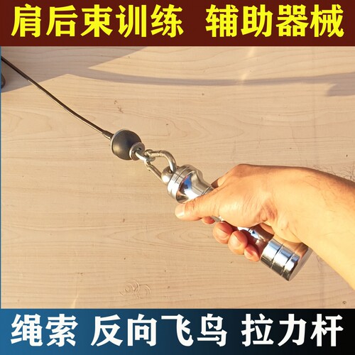 反向飞鸟肩后束单头拉力杆