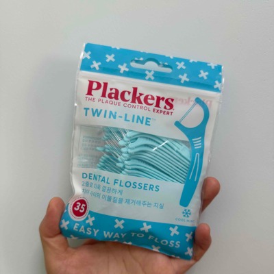 Plackers牙线双线家庭装大包装护理牙线棒剔牙薄荷牙签线牙线盒