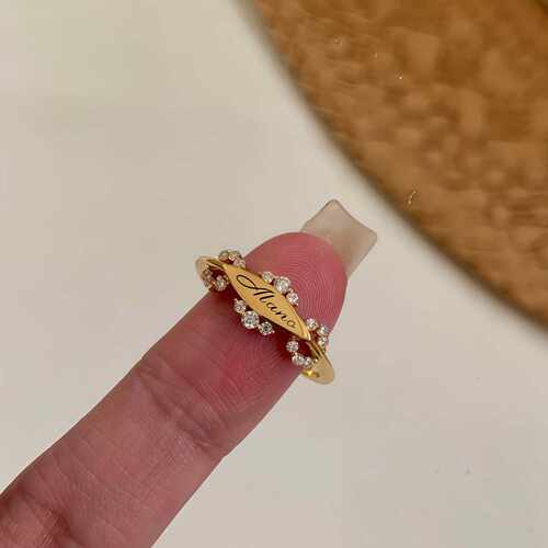 幸运降临~s925纯银镀18k金日系复古守护戒指女感小众叠戴指环