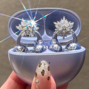 FreeClip2耳夹耳机1代钻扣2025新款装饰雪花配件耳钉女高级感小众