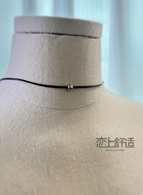 黑色银色转珠choker简约百搭项圈