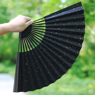 食肉者琴方9.5寸钛合金折扇子功夫铁扇定制钢骨战术太极防身便携