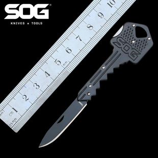 美国SOG 索格钥匙扣工具折叠刀快挂圈户外防身装备KEYEDC便携迷你