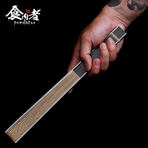 食肉者钛合金折扇子大雅太极防身