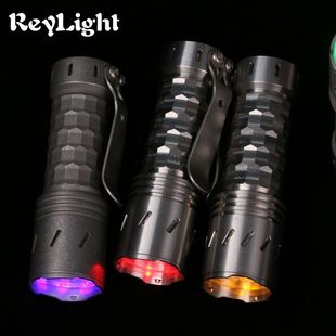 EDC Reylight睿莱水晶四眼手电筒钛合金户外随身便携强光高亮远射