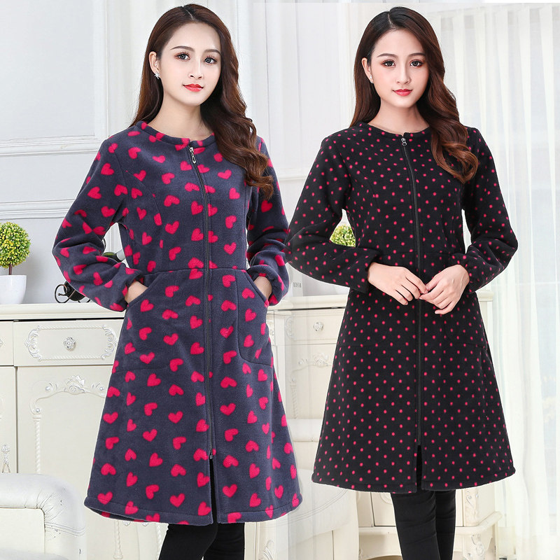 罩衣加长版女毛绒秋冬厚羽绒服外套修身收腰长袖拉链围裙工作服新,童装/婴儿装/亲子装,反穿衣/罩衣,淘宝优惠券,粉丝福利购,淘宝优惠卷