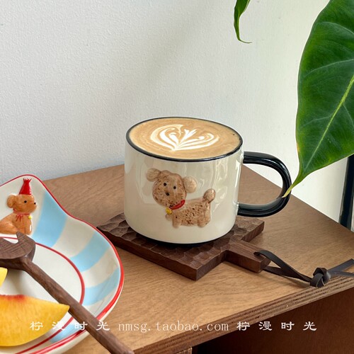 釉下彩韩式餐具马克杯盘子