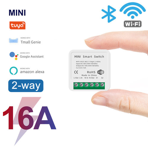 迷你开关涂鸦wifi通断器mini改装暗装隐藏式智能语音APP控制开关